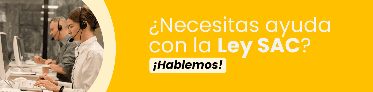 Banner CLICC vertical Servicio de contact center externo ley sac